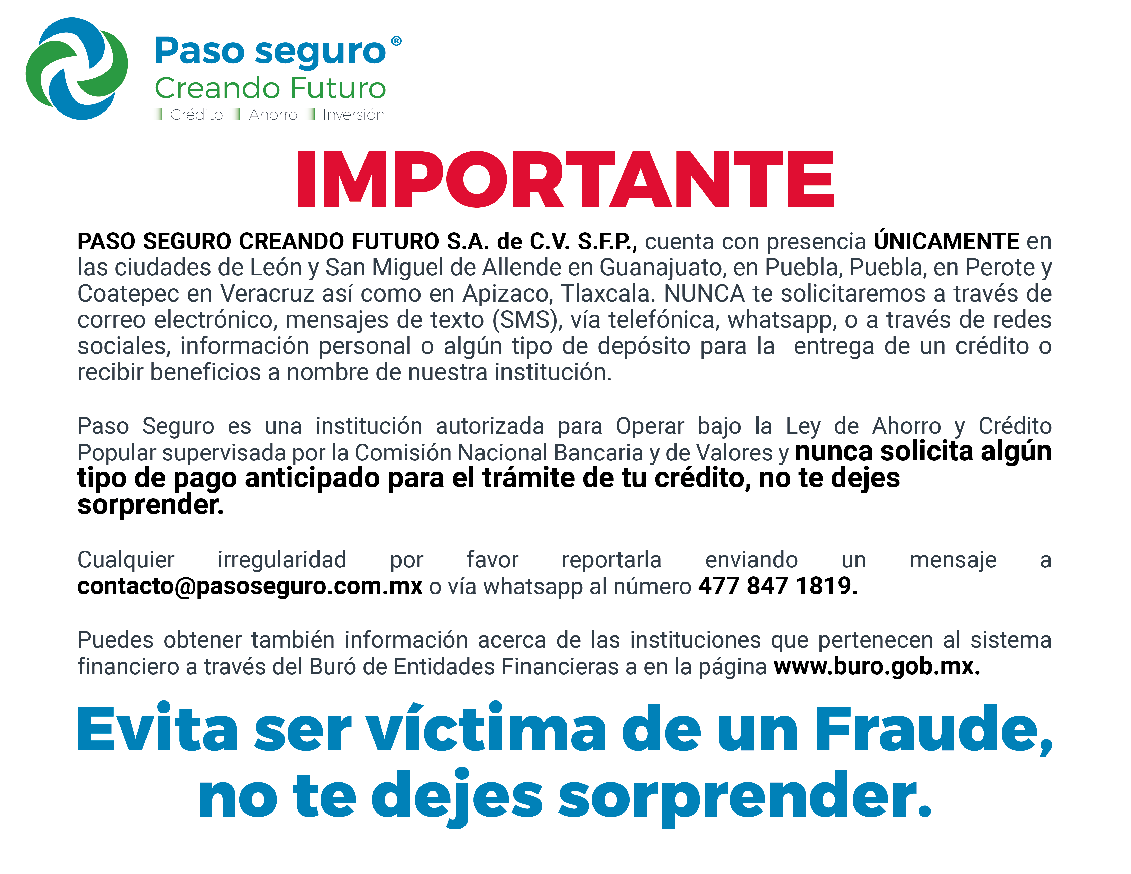 Aviso Importante